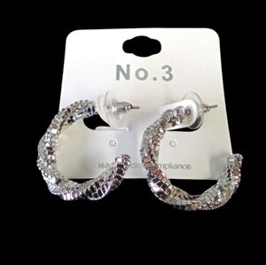 Box Swirl Hoop Earrings NEW